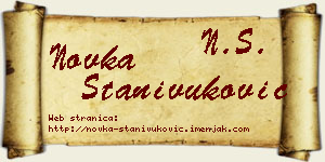 Novka Stanivuković vizit kartica